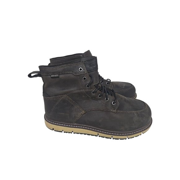 KEEN MENS SAN JOSE 6" WP ALUMINUM TOE Work Boots CASCADE BROWN/BLACK Size 10D - Picture 2 of 7